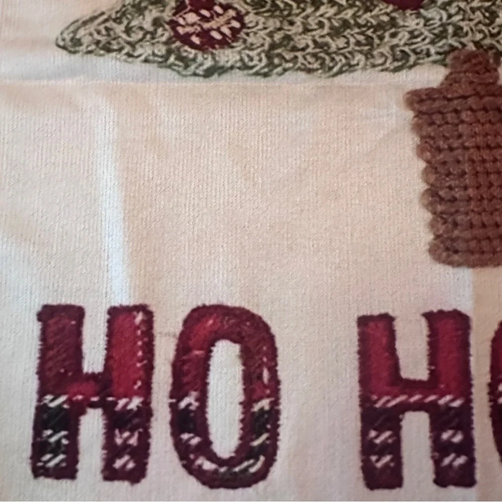 A Pair of Two Large Santa Ho Ho Ho Christmas Kitchen Towels